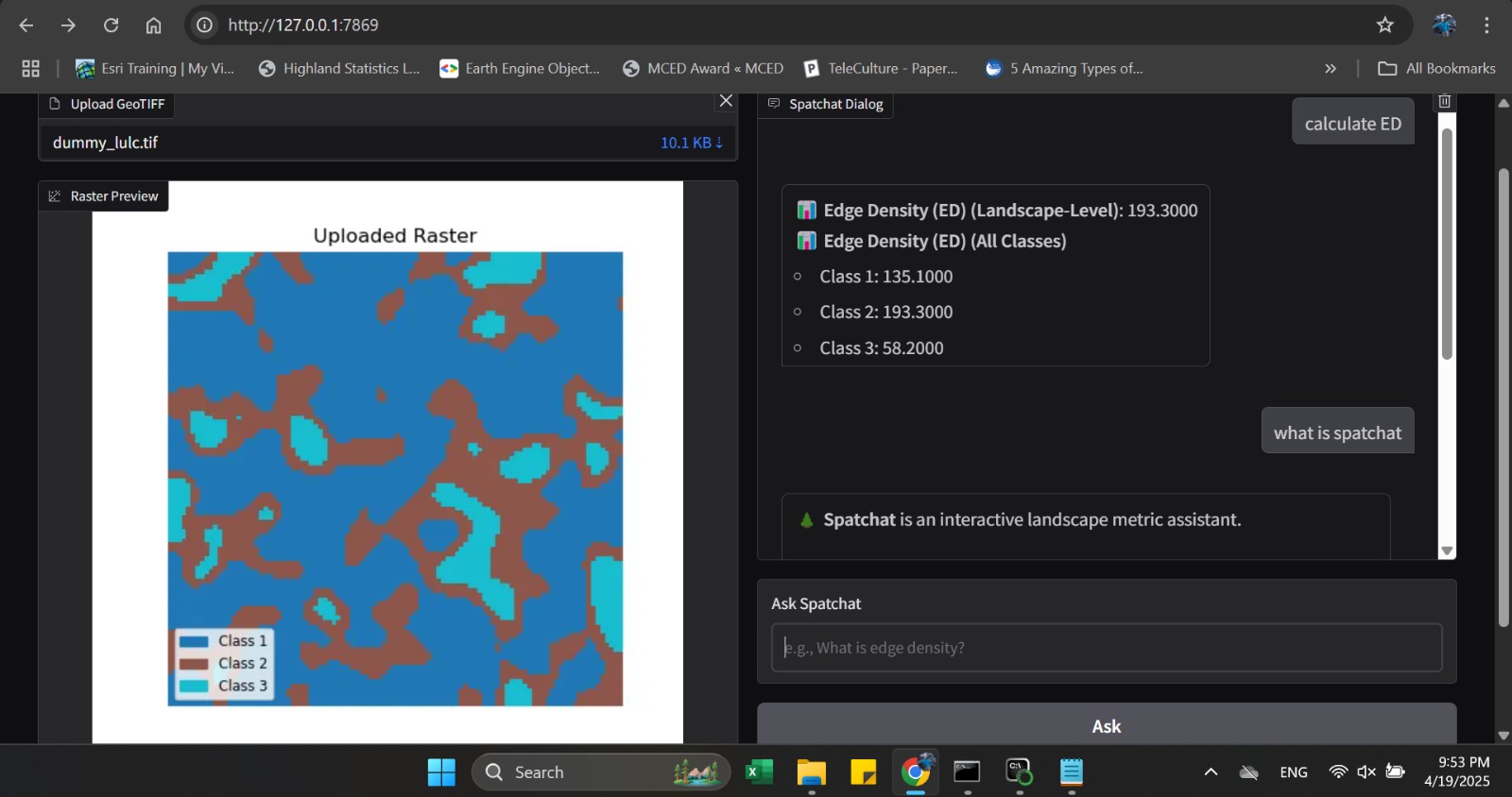 Screenshot of the app